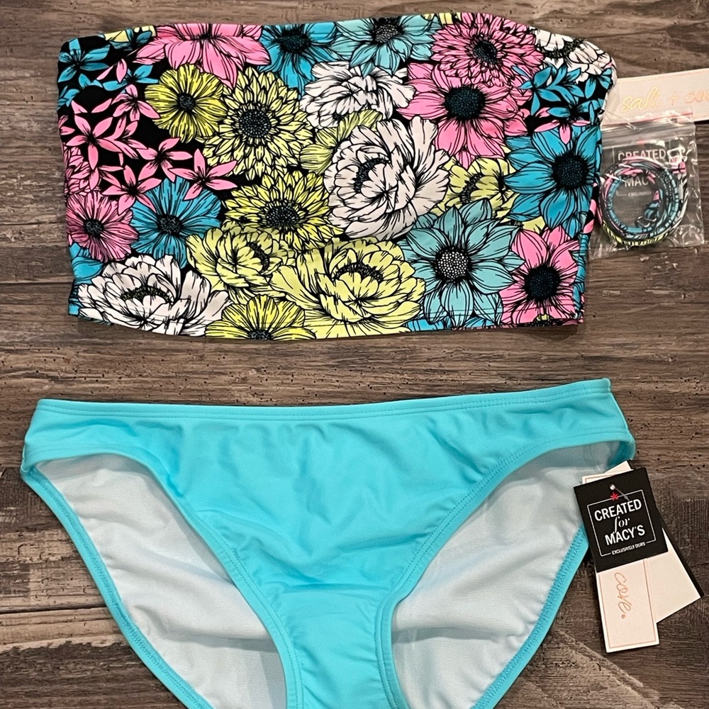 Floral Bandeau Bikini Set by Salt & Cove